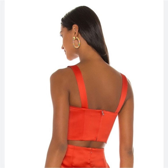 NBD REVOLVE Lina bustier top in orange size large - Picture 2 of 10